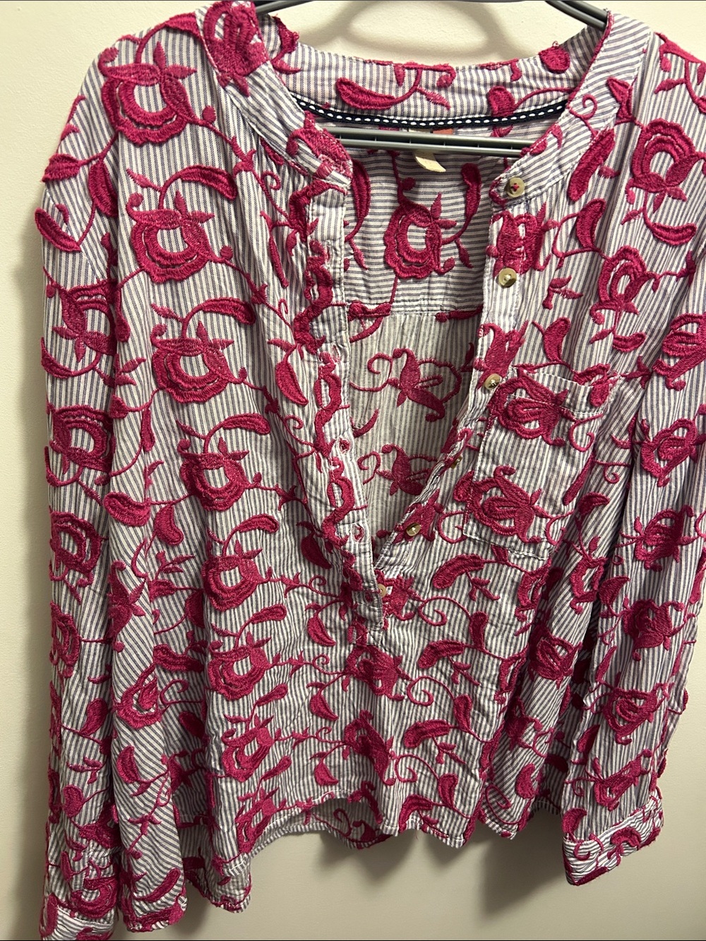 Anthropologie Picro Pink Floral Button-Down Shirt - Picture 2 of 12